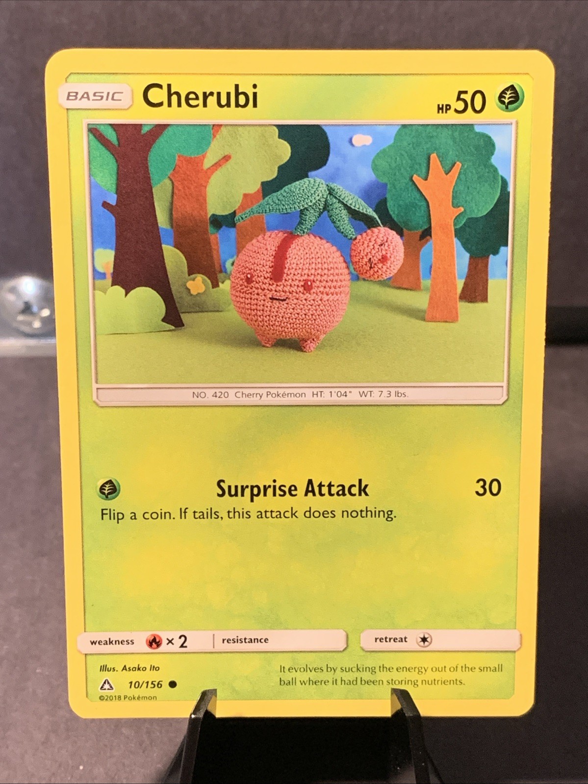 Pokemon TCG Cherubi #10/156 Common SM Ultra Prism NM