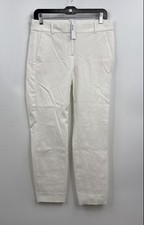 NWT J. Crew Women's Ivory Flat Front Cameron Bi-Stretch Cropped Pants Size 4