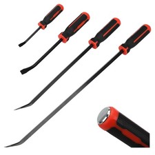 4 Pcs Heavy Duty Pry Bar Set 8 12 18 24 Inch Angled Tips Mechanics Hand Tool