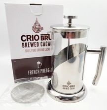 CRIO BRU  Brewed Cacao French Press, 34 Ounce (8 cup) Brews like coffee With Box