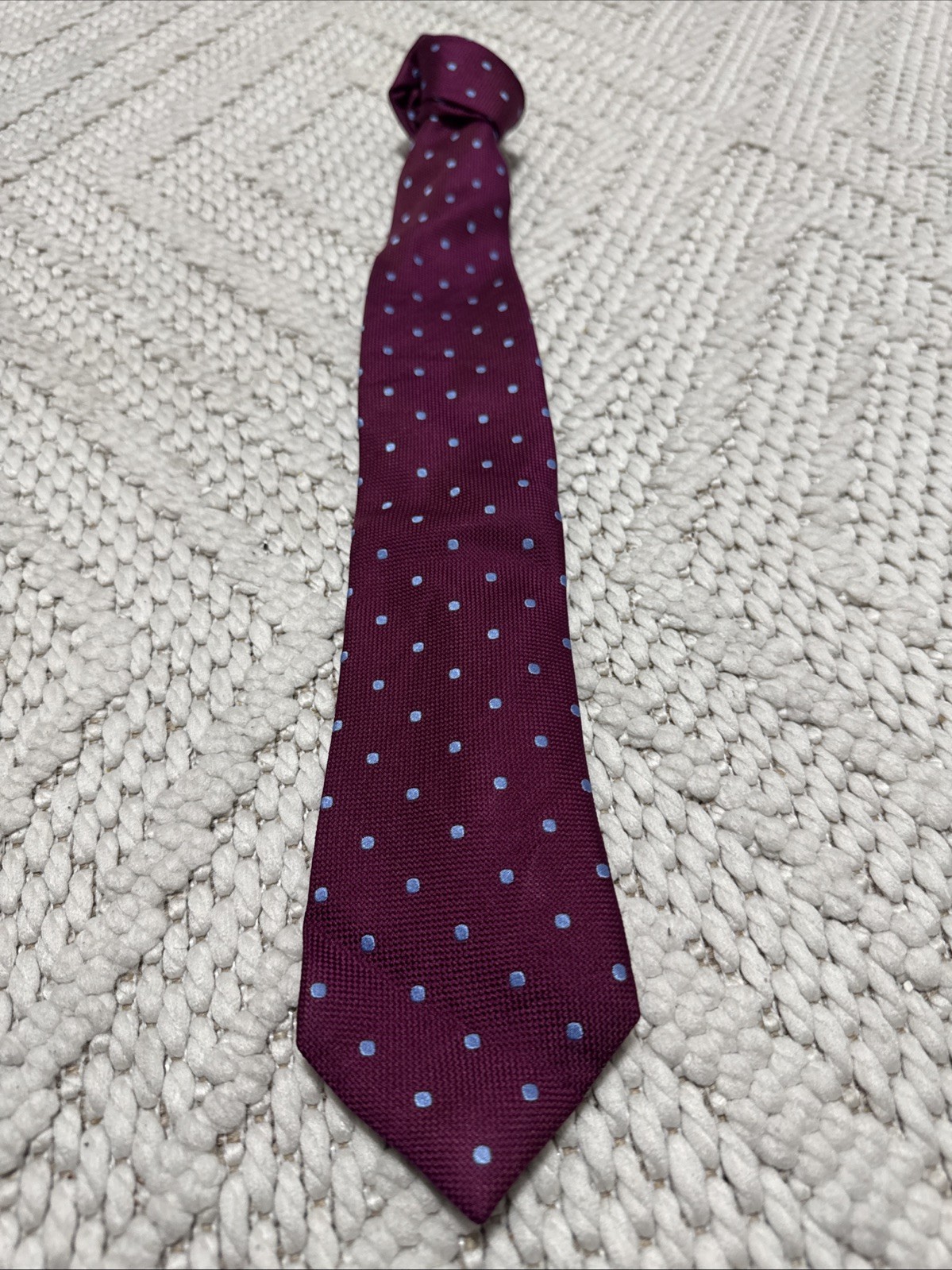 Charles Tyrwhitt 100% Silk Polka Dot Red Men’s Neck Tie Colorful UK Made 3.5”