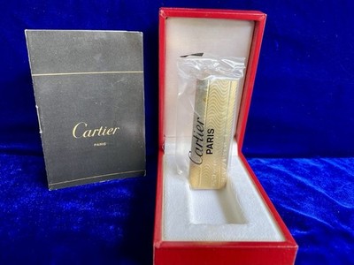 Cartier Lighter Vintage Gold Oval New Sealed Old Stock Condition Full Set