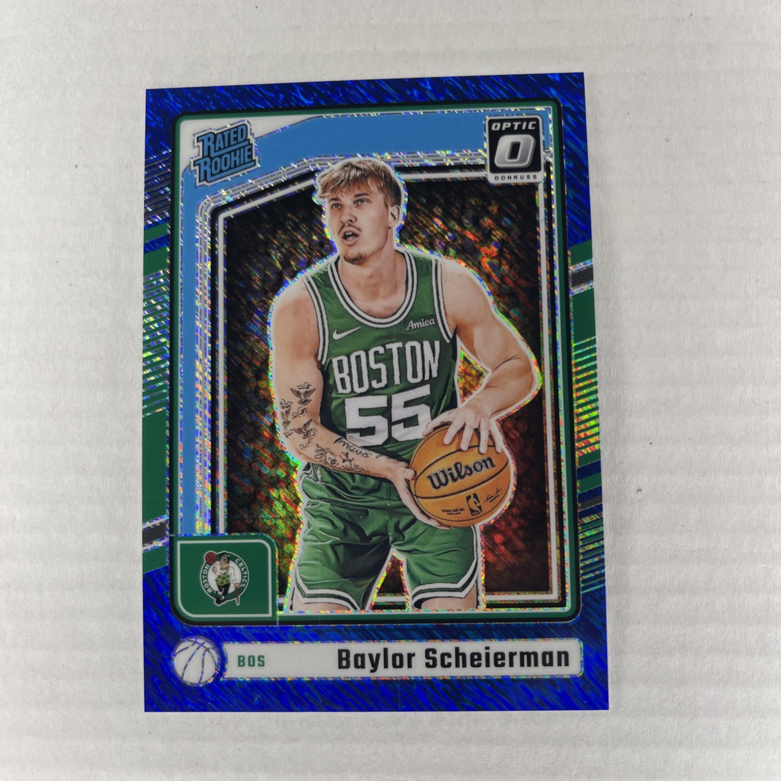 2024-25 Donruss Optic #263 Baylor Scheierman  64/75 Blue Shimmer RC Rated Rookie