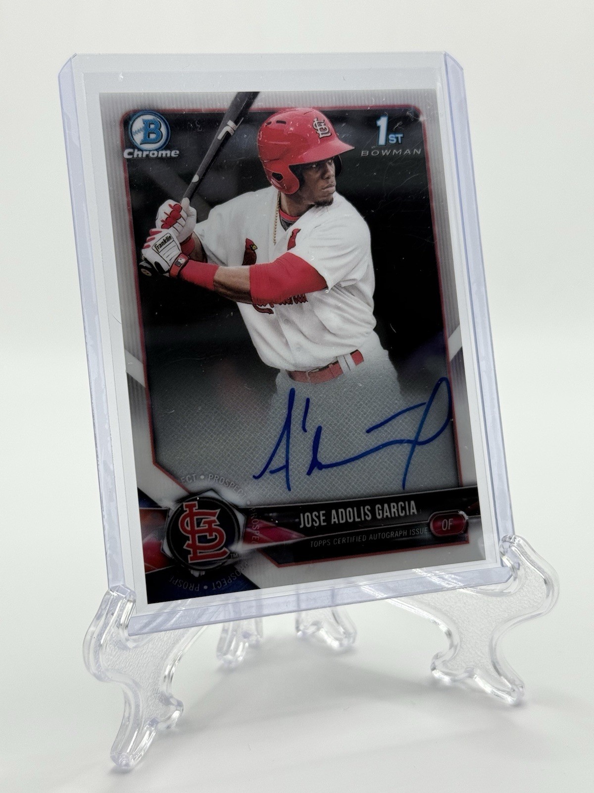 2018 Bowman #CPA-BW Jose Adolis Garcia 1st Chrome Auto Phillies