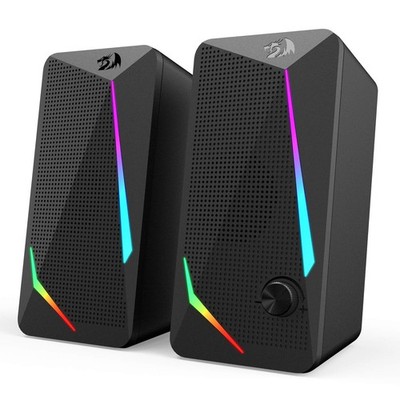 Redragon GS510 RGB Desktop Speakers, 2.0 7.32 x 6.73 x 4.8 inches, Black