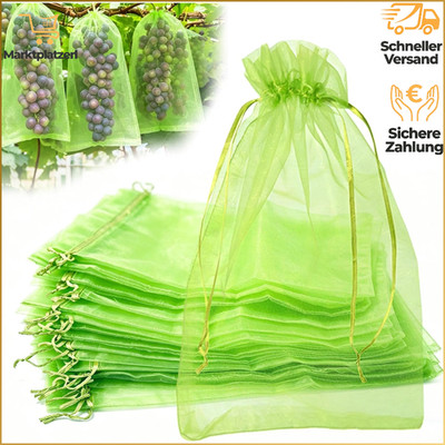 Traubenschutzbeutel 50x35cm 50 Stück Organzersäckchen XXL für Obst