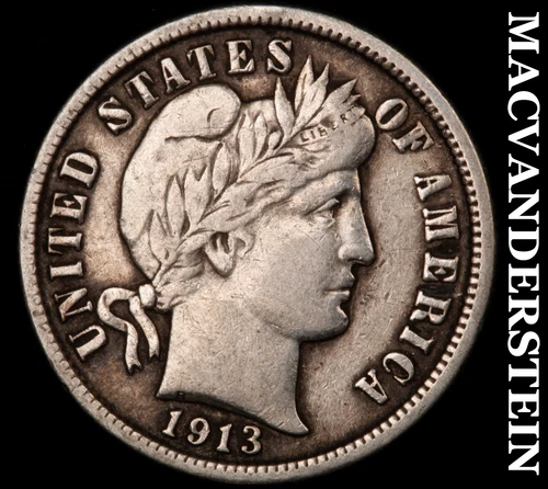 1913 Silver Barber Dime-Extra Fine Scarce Better Date No Reserve #i4479