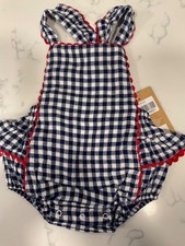 Angel Dear- Girl  s Ric Rac Sunsuit- 0-3M-New w/tags- 36