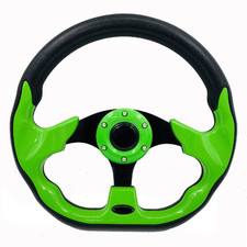 Spaorcco Universal Green Golf Cart Steering Wheel For Ezgo Rxv Txt Club Car Ds