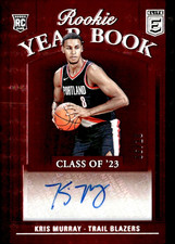 KRIS MURRAY 2023 ELITE **GOLD** ROOKIE YEAR BOOK RC AUTO  /10 !! SSP🔥🔥BLAZERS