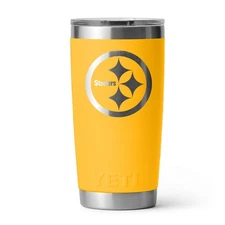 Pittsburgh Steelers YETI 20oz Gold Rambler Tumbler Limited Edition