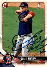 2018 Bowman Draft #BD-33 Durbin Feltman Signed Boston Red Sox