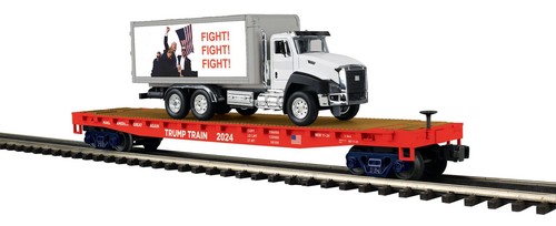 Coche plano MTH 20-95830 O Donald J. Trump Premier con camión de caja con sonidos y luces | Zustand: New