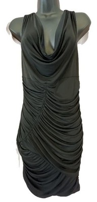2000s XOXO Black Ruched Date night Gurls night Bodycon Mini Dress with Exposed B