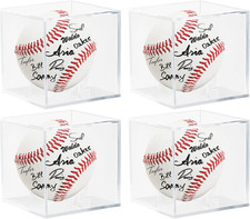 4 Pack Acrylic Baseball Display Case - UV Pro...