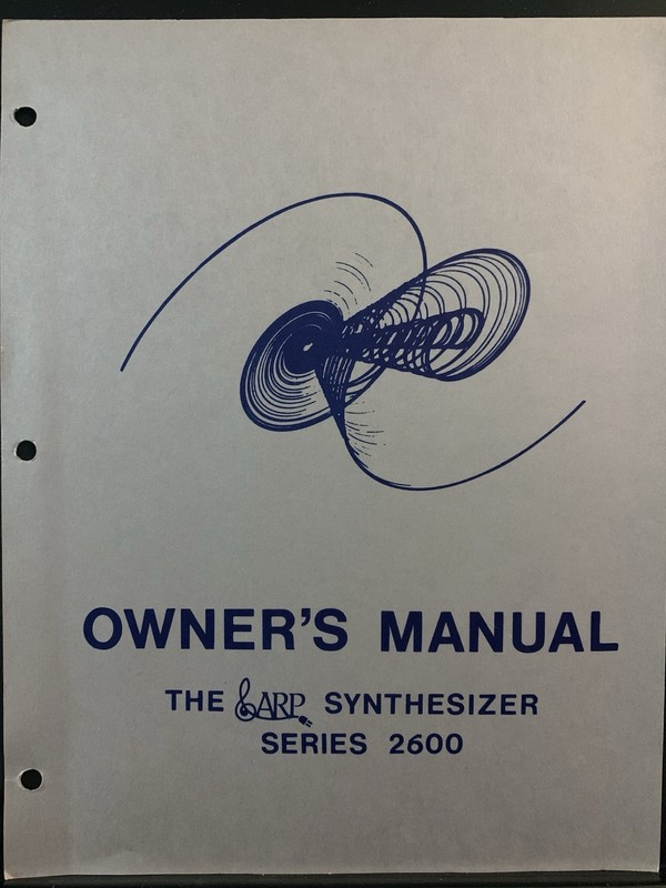 Original ARP 2600 Analog Synthesizer Owner's Manual-Rare!!