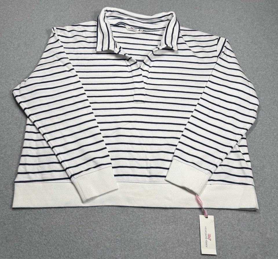 Suéter Vineyard Vines Popover para Mujer 2XL XXL Blanco Gorra Sudadera Elástica Foto 2 de 4