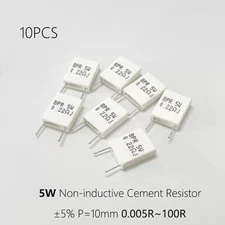 5W Non-inductive Cement Resistor ±5% 0.005R 0.01R/0.015/0.02/0.022/0.025/../100R