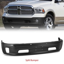 Black Steel Front Bumper Face Bar For 2013-2018 Dodge Ram 1500 Wfog Light Holes