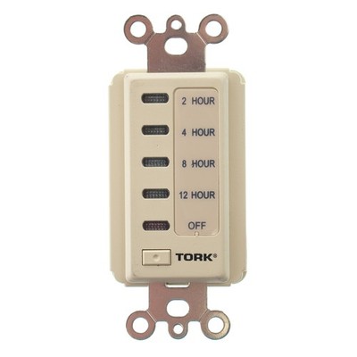 TORK NSI D212H DIGITAL WALL TIMER SWITCH, 12-HOUR, 120V 15A 1000W, IVORY