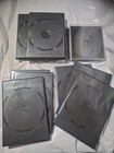 10 Empty Black Storage Cases - DVDs CDs