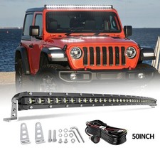 50 Inch Led Light Bar Spot Flood Combo Driving For Polaris Ranger 570 Xp 1000