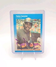 Tony Gwynn Signed IP 1987 Fleer Baseball Auto Card Autograph San Diego Padres
