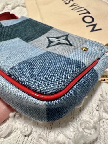 Louis Vuitton Patchwork Denim Micro Pochette Accessories Excellent/ W Dustbag - Picture 6 of 11