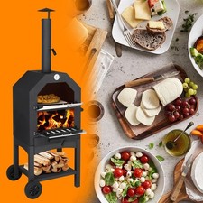 Outdoor Pizza Oven - Wood Fired/Charcoal Cooking - BBQ Smoker - 187 x 49 x 36cm