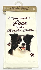 All You Need Is Love And A Border Collie Cucciolo Cane Pet Asciugamano Cucina Cotone