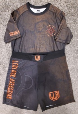 ASSASSINS APPAREL NAUTICAL LLA  PREMIUM RASHGUARD AND SHORTS SET FOR GRAPPLING