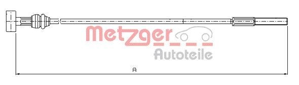 Original METZGER Cable Pull Parking Brake 10.8226 for Volvo