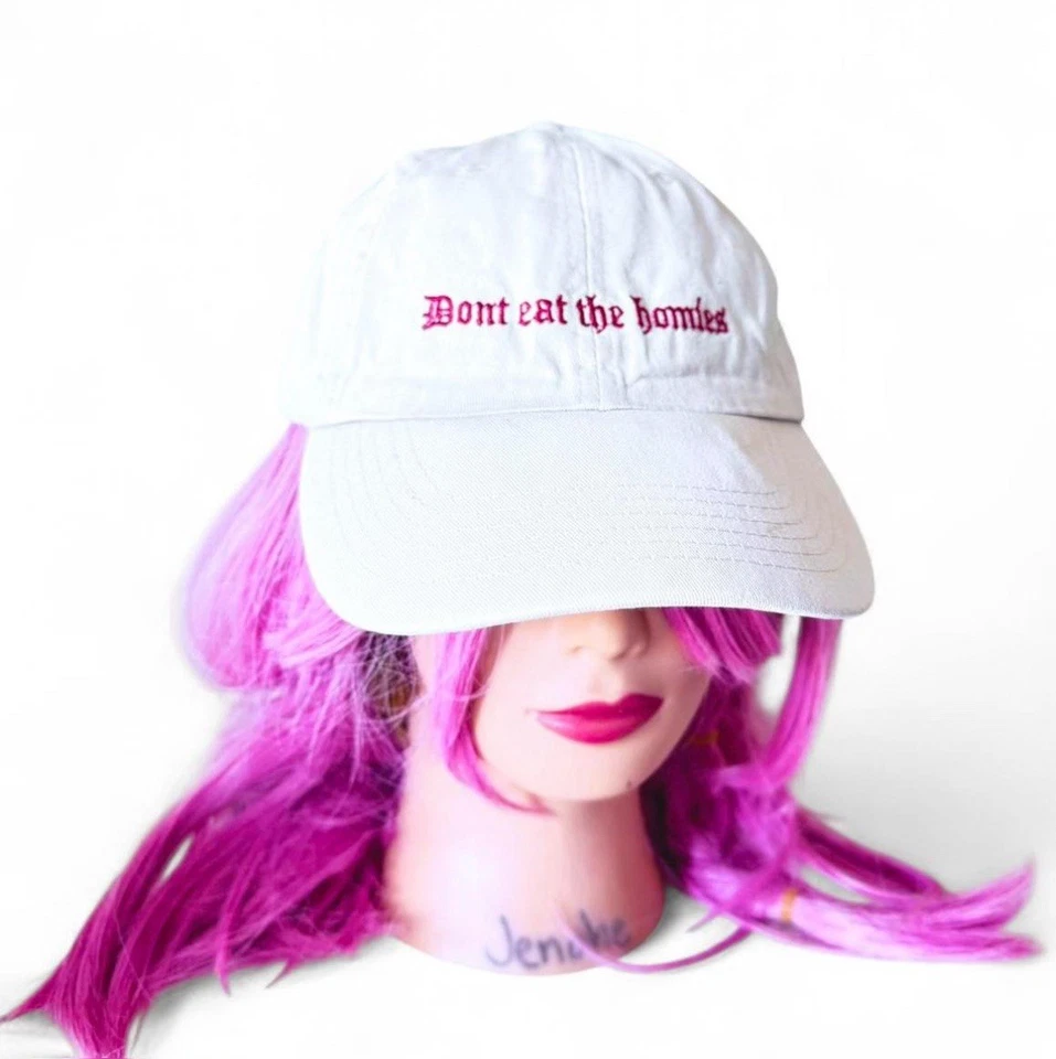 Boné branco e vermelho "Don't Eat The Homies" - Imagem 3 de 3