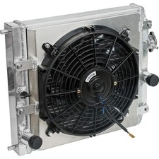 Blackhorse Racing Aluminum Racing Radiator 2 Row 12v Fan Shroud