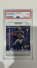 2004 Fleet Authentix Tom Brady PSA 9 Mint