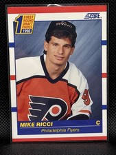 1990-91 Score Hockey Canadian #433 Mike Ricci Rookie Card RC Philadelphia Flyers