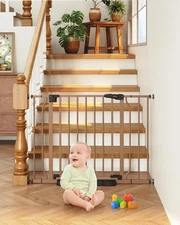 Cideny 29-40 Baby Gate for Stairs, Auto Close Stroller Friendly Dog Gate