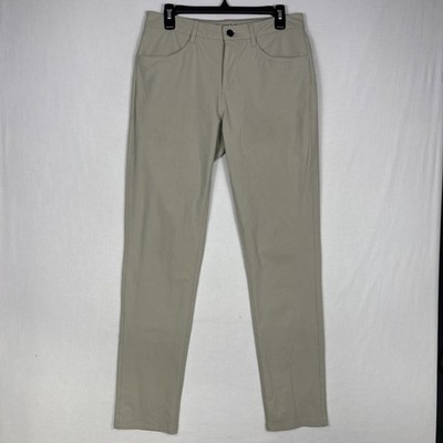 Vuori Meta Slim Pants Men's 30x32 Beige Athletic Performance Stretch Technical