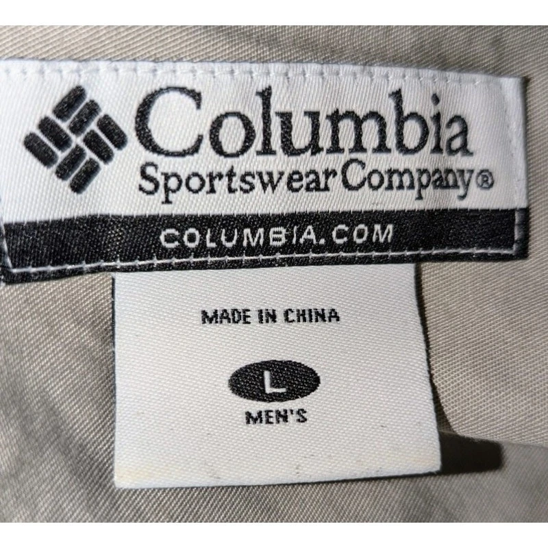 Camisa a Cuadros Para Hombre Columbia Con Botones 100% Algodón Manga Larga Azul Gris Talla L Foto 3 de 4