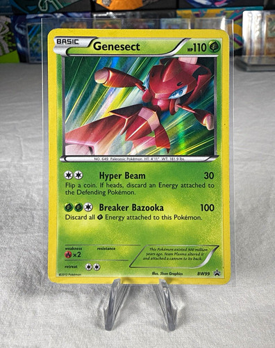 Pokemon TCG Genesect BW99 Holo Black & White Black Star Promo Moderately Played