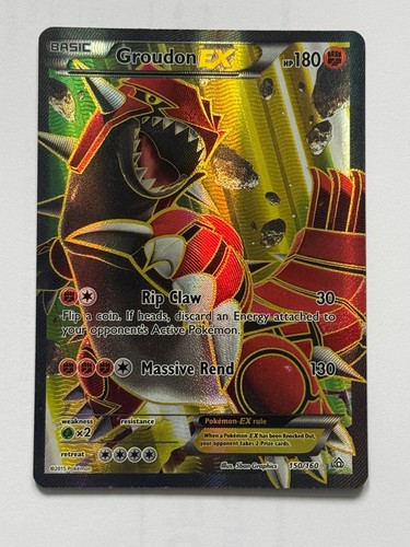 Groudon EX 150/160 Full Art XY Primal Clash Pokemon Ultra Rare Card