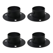 4 Pcs Round Post Bases Stainless Steel Flange Anchor Heavy Duty Brackets