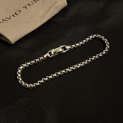David Yurman Medium Box Chain Bracelet, 4mm, Masculine 8.2 In