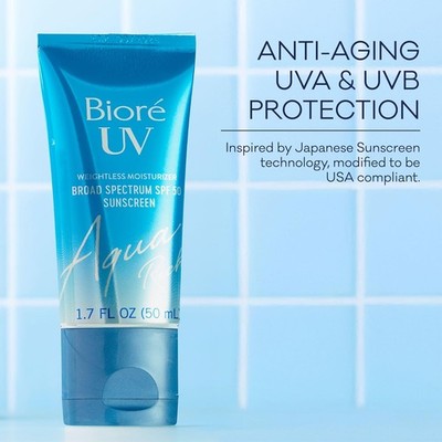 UV Aqua Rich Daily Hydrating Facial Moisturizer with SPF 50 | Oil Free Sunscr...
