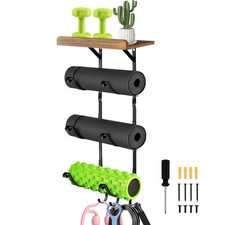 Yoga Mat Holder Wall Mount, Gym Home Yoga Room Accessories Wall Rack Storage,...