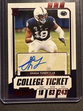 2021 Panini Contenders Draft Picks - College Ticket Autographs Shaka Toney #182