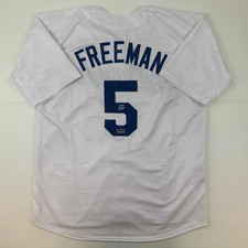 Facsimile Autographed Freddie Freeman Los Angeles White Auto Jersey XL