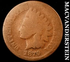 1870 Indian Head Cent - Scarce  Semi-key  Better Date  No Reserve  #K4285