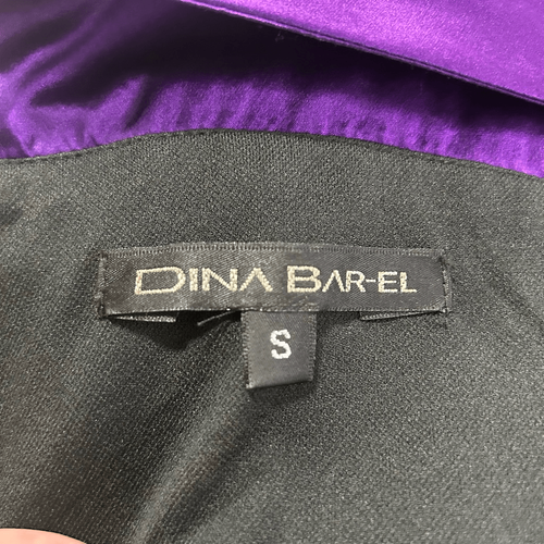 Dina Bar El Women’s Purple Black Colorblock Sleeveless Sheath Dress Size S - Picture 7 of 11