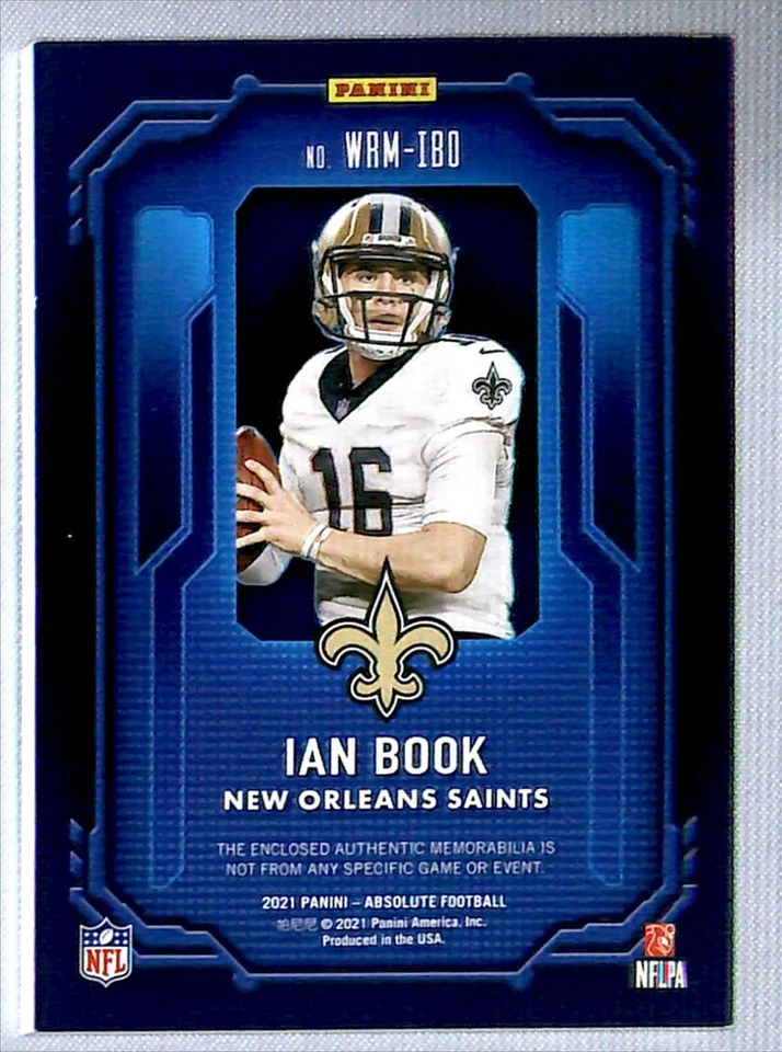 2021 Panini Absolute War Room Ian Book Jersey /199 #WRM-IBO New Orleans Saints - Image 2 of 2